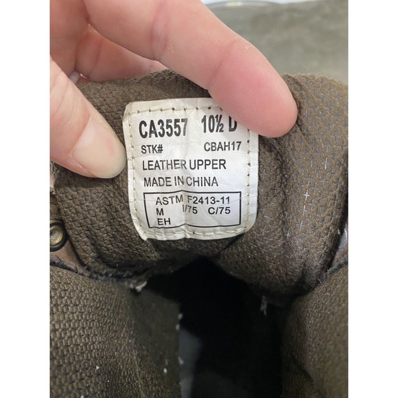Carolina Boots Installer Steel Toe 10.5 D CA3557 Brown Leather 8” Waterproof